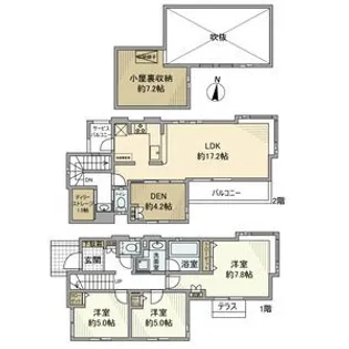 神奈川県藤沢市本鵠沼4【一戸建】の間取り