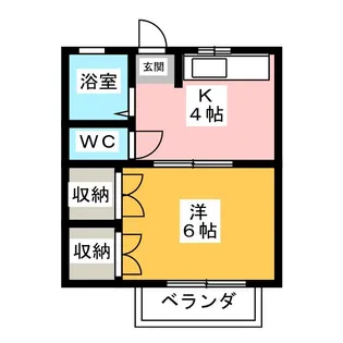コーポK2【1階】の間取り