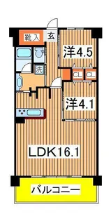 ART RESIDENCE IN OoTAKA‐no‐MORI A棟【5階】の間取り