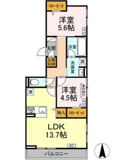 D-comodo小金井貫井北町【3階】の間取り