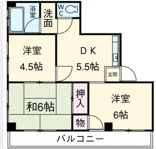 マイキャッスル浅川【5階】の間取り