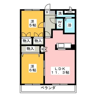 フォレストヒルズ中ノ池【3階】の間取り