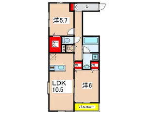 グランドソレイユ【3階】の間取り