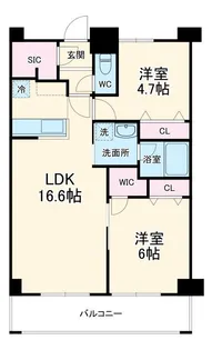 フェリシア宮崎台【2階】の間取り