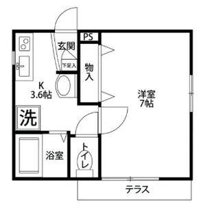 エスパシオ上原【1階】の間取り