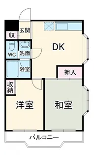 スカイハイツ南行徳【2階】の間取り