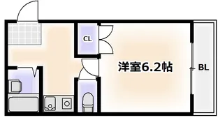 エルベ美章園【1階】の間取り