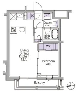 イプセ白金台【4階】の間取り