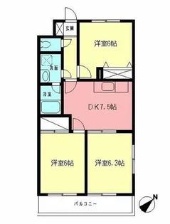 神奈川県相模原市中央区千代田3【マンション】の間取り