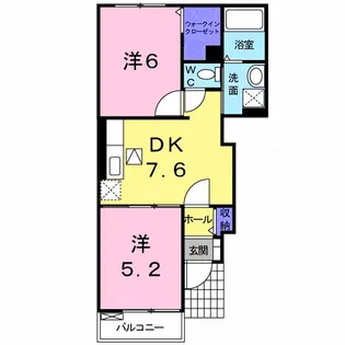 徳島県鳴門市大麻町高畑字北浦【アパート】の間取り