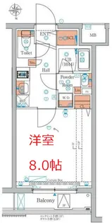 東京都大田区羽田5【マンション】の間取り
