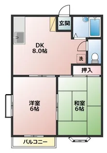 コスモヒルA【2階】の間取り
