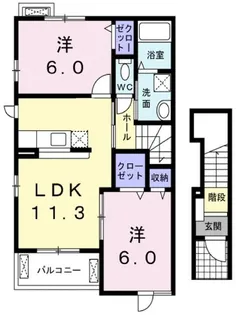 オリンポスC【2階】の間取り