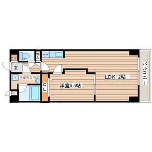 シャトレ鹿野【3階】の間取り