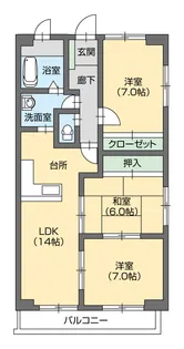 コンフォートRYU’S【1階】の間取り