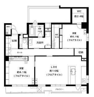 サウスコンフォート三鷹【13階】の間取り