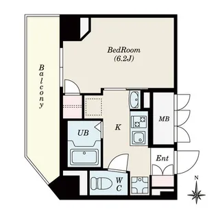 ヒルズ・フドー【7階】の間取り