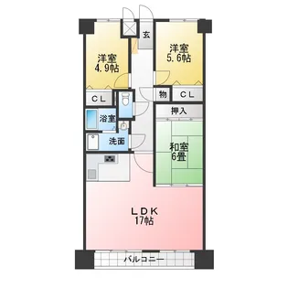 ニューコーポ宝神【2階】の間取り