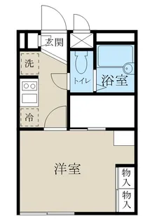 レオパレスAUBE沼垂東【1階】の間取り