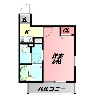 コボックス太子橋【4階】の間取り