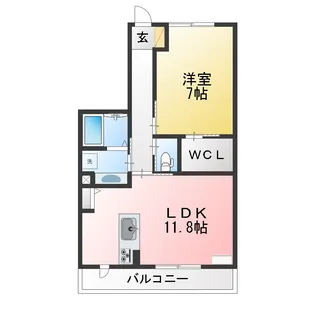 リリエン ベルグ B【1階】の間取り