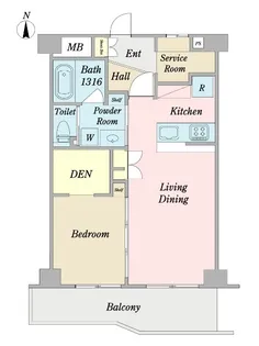 メゾン東府中【5階】の間取り