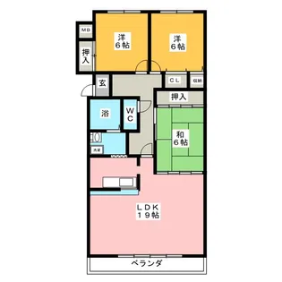 サンレジデンス【5階】の間取り