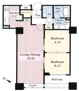 ガレリアグランデ【6階】の間取り