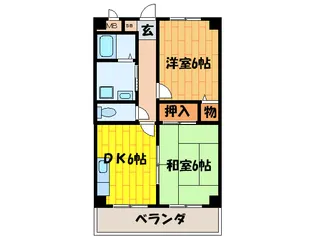 ハイマート新喜多【1階】の間取り