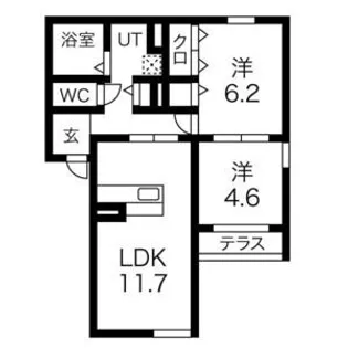 クオリア【1階】の間取り