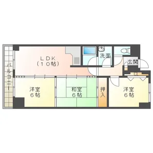 サンシティ苫小牧【4階】の間取り