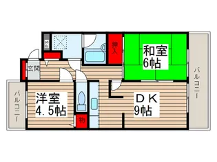 ニュ-オクトピアモリタマンション【2階】の間取り