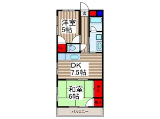 スト-ンリバ-富士見【5階】の間取り