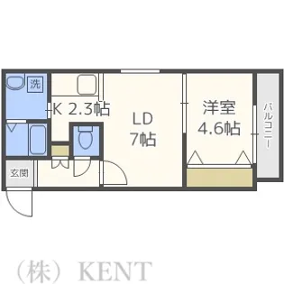 セカンドアベニューB【3階】の間取り