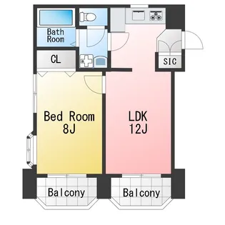 ソレアード六本木【5階】の間取り