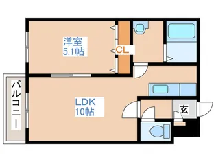 プラチナコ-トN18【1階】の間取り