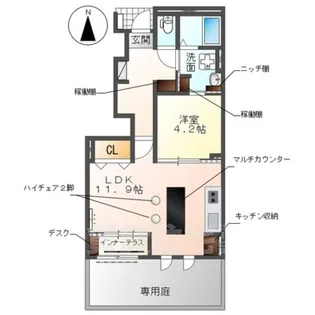 グランメゾン屋形【1階】の間取り