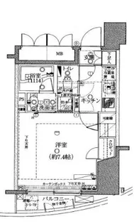 グランティアラ新御徒町アジールコート【3階】の間取り