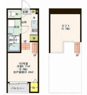 ベル・フルール【1階】の間取り