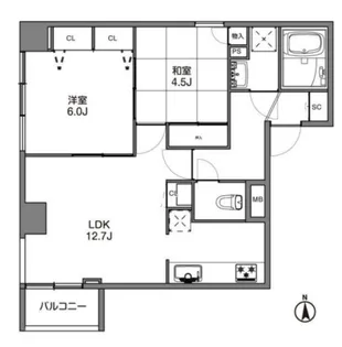 ベルフォーレ御徒町【2階】の間取り