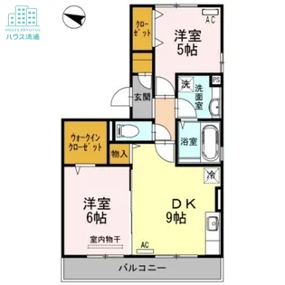 ベルメゾン古賀島【2階】の間取り