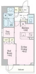 エスタシオン赤坂【5階】の間取り