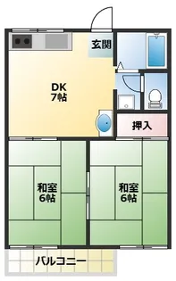 ハイツ野々上【2階】の間取り