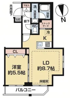 ARCOBALENO UMEYASHIKI【4階】の間取り