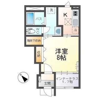 ウインヴィラ(Win Villa)【1階】の間取り