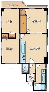 クレスト21【4階】の間取り