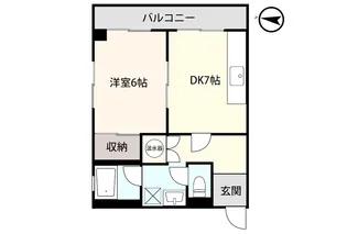 アシスト第6青森マンション【5階】の間取り