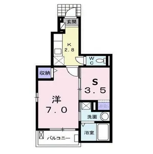 グリーチネ ローザ【1階】の間取り