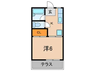 六甲ドミトリー【1階】の間取り