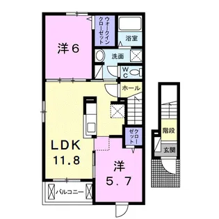 ファイン ヴィラ III B【1階】の間取り
